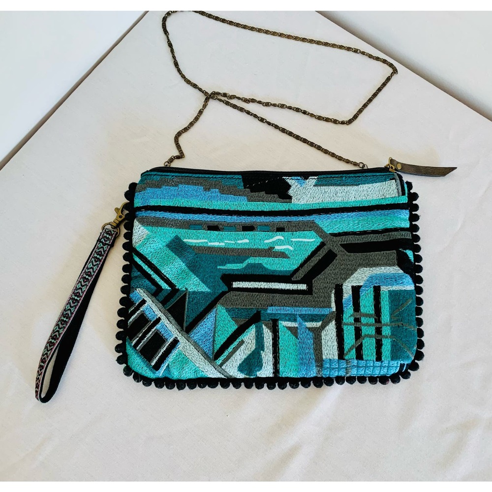 Like New Steven Tribal Cotton Clutch
